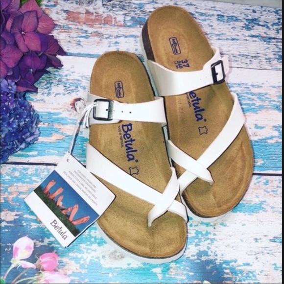 Birkenstock Shoes - BIRKENSTOCK Mia Slide Sandals WHITE SIZE 37 NEW